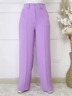 Calça Pantalona Tecido De Duna Maravilhosa Ela Estica Com Cintura - comprar online