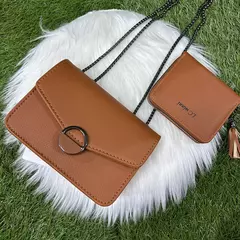 bolsa feminina de ombro transversal com carteira