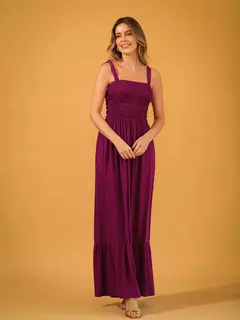 Vestido Longo Em Lastex Com Alça Em Tiras De Amarra Mais Cores - loja online