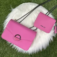 Imagem do bolsa feminina de ombro transversal com carteira