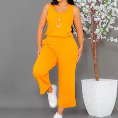 Imagem do Midi Pantalla Pantalona Viscose, Elegante, Regata Calca