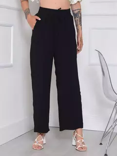 Versatilidade e Estilo Calça pantalona duna feminina reta de cintura elástica - Smartshopstores Boutique