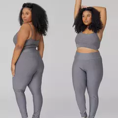 Kit 03 calças femininas plussize lisa, mescla e estampado (sortido)-promoção- - comprar online
