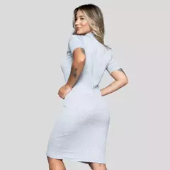 Kit 3 Vestidos Midi Canelado Feminino Gola Alta Moda Casual na internet