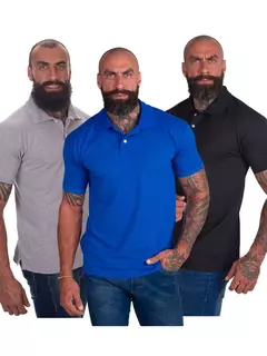Kit Com 3 Camisas Gola Polo Masculina Original Piquet Algodão - Smartshopstores Boutique