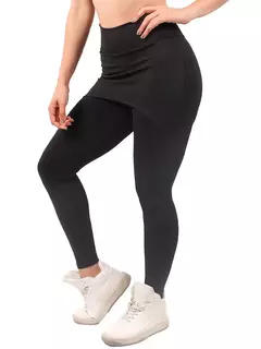 Kit 3 Calças Legging Fitness Feminina Com Saia Tapa Bumbum Cintura Alta - loja online
