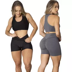 Kit 2 Conjuntos Academia 2 Tops e 2 Shorts Empina Bumbum - comprar online