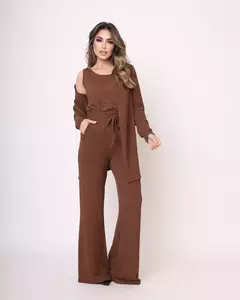 Conjunto Feminino Inverno Calça Cardigan e Regata Ana Paula