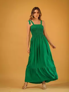Vestido Longo Em Lastex Com Alça Em Tiras De Amarra Mais Cores na internet