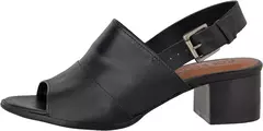 Sandália Feminina Confortável Couro Legítimo Salto Grosso Bloco - Smartshopstores Boutique