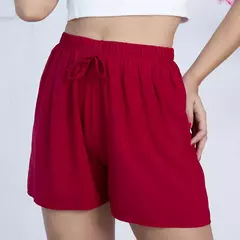 SHORT FEMININO LISO VISCOSE ELASTICO SHORT PRA PRAIA SEM BOLSO - comprar online