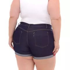 Imagem do Shorts Feminino Jeans Plus Size Azul Escuro Moda Fashion