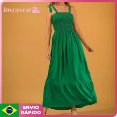 Vestido Longo Em Lastex Com Alça Em Tiras De Amarra Mais Cores