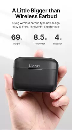 Ulanzi j12 microfone de lapela sem fio, conjunto de microfones de lapela, gravação de vídeo curta, mini microfone para iphone, android, transmissão ao vivo - Smartshopstores Boutique