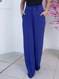 Calça Pantalona Tecido De Duna Maravilhosa Ela Estica Com Cintura - loja online