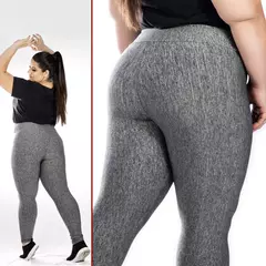 Kit 03 calças femininas plussize lisa, mescla e estampado (sortido)-promoção-