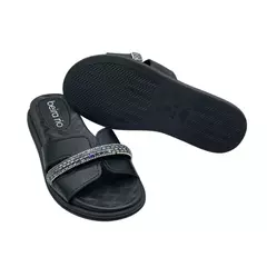 Sandália Feminina Slide, Tira Strass, Conforto, Original - loja online