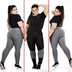 Kit 03 calças femininas plussize lisa, mescla e estampado (sortido) PROMÇÃO - loja online