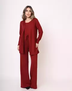 Conjunto Feminino Inverno Calça Cardigan e Regata Ana Paula - comprar online