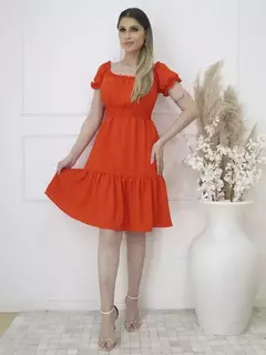 Vestido Curto Liso Moda Feminina com Manga e Forro Bojo Cores Variadas Design Delicado - Smartshopstores Boutique