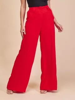 Calça Pantalona Tecido De Duna Maravilhosa Ela Estica Com Cintura - comprar online