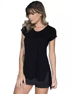 Imagem do Kit 3 Blusas Manga Curta Para Prática Esportiva Feminina Tapa Bumbum