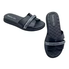 Sandália Feminina Slide, Tira Strass, Conforto, Original - comprar online