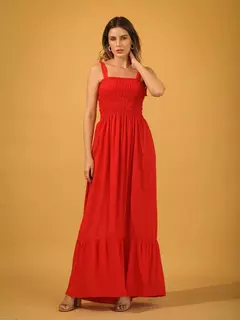 Imagem do Vestido Longo Em Lastex Com Alça Em Tiras De Amarra Mais Cores