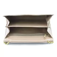 Kit Bolsa Feminina Nude 3 Peças, Bolsa Baú + Bolsa Clutch + Carteira Promoçã