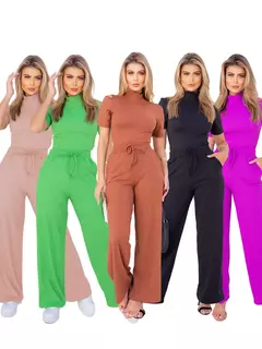 Conjunto de Calça Pantalona e Blusa Gola Alta - loja online