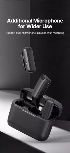 Ulanzi j12 microfone de lapela sem fio, conjunto de microfones de lapela, gravação de vídeo curta, mini microfone para iphone, android, transmissão ao vivo - comprar online