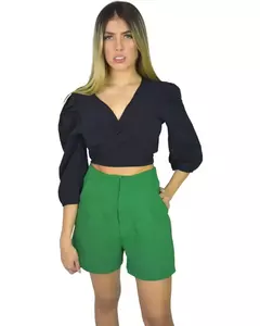 Shorts Alfaiataria Feminina com Ziper e Bolso - loja online