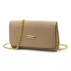 Kit Bolsa Feminina Nude 3 Peças, Bolsa Baú + Bolsa Clutch + Carteira Promoçã - comprar online