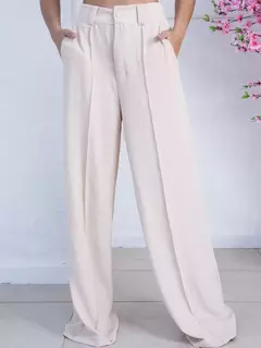 Calça Pantalona Tecido De Duna Maravilhosa Ela Estica Com Cintura
