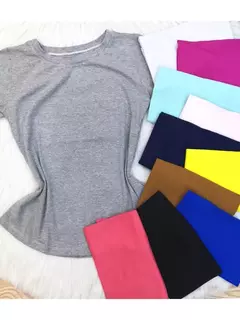 Kit 3 Camiseta Blusa Feminina Bem Elástico Moda Verão