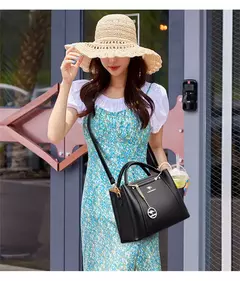 Bolsas de luxo de couro macio bolsas femininas designer 3 camadas ombro crossbody - Smartshopstores Boutique