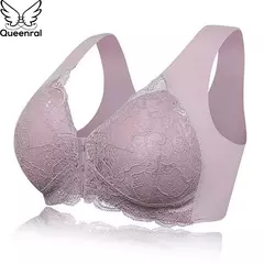 Imagem do Sutiãs de renda, sem costura, fechamento frontal, Plus Size