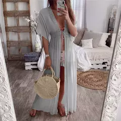 Saida de praia, cobertura longo cardigan renda - Smartshopstores Boutique
