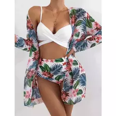Conjunto de biquíni sexy de três peças
