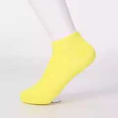 Imagem do 7 pares meias femininas de algodão confortáveis cor sólida