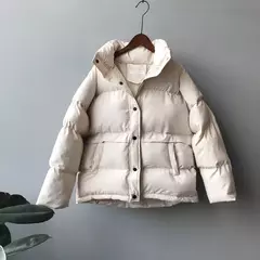 Imagem do Jaqueta Feminina com gola alta, casaco curto, cor solida, moda inverno