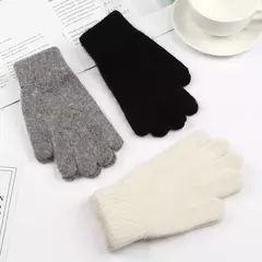 Luvas Unissex, grossas, tricotadas, de lã, ciclismo - comprar online