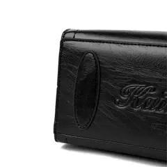 Bolsa de couro vintage para mulheres 3 camadas, bolsa casual para senhoras, bols na internet
