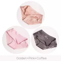 Conjuntos de Calcinhas para Mulheres, Roupa Interior Sem Costura 3PÇS TAMANHOS L-XXXL na internet