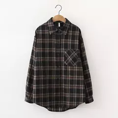 Camisa Xadrez Oversized Feminina, Moda Coreana - Smartshopstores Boutique