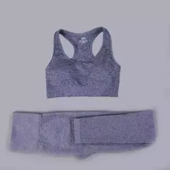 Conjunto sem costura feminino para ioga, roupa esportiva com manga longa
