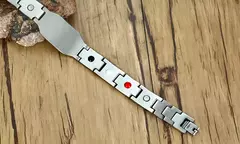 Pulseira magnética masculina, fibra de carbono, saúde e energia, 12mm
