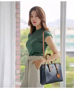 Bolsa de couro vintage para mulheres 3 camadas, bolsa casual para senhoras, bols - Smartshopstores Boutique