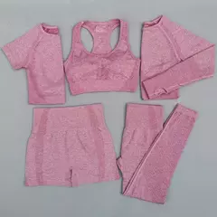 Conjunto sem costura feminino para ioga, roupa esportiva com manga longa - comprar online