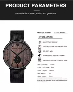 Relogio moda design aço inoxidável à prova d´água - loja online